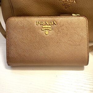 Prada Gold and Cream Wallet